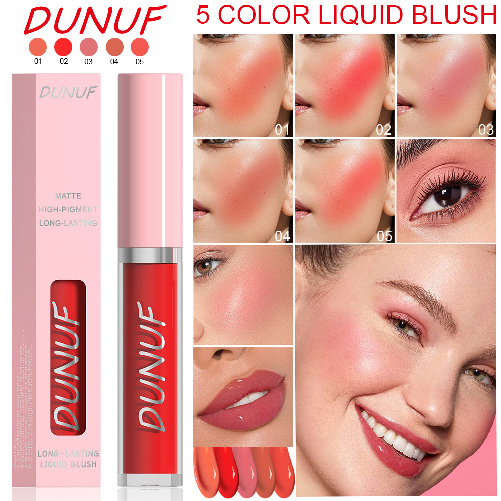 Check out DUNUF 5-color matte liquid Blush Blush! Disclaimer for links full figure