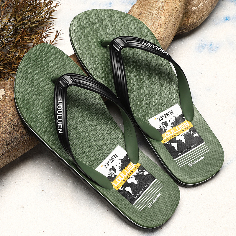 Lu 'an Summer Beach flip-flops casual men's flip-flops men's outerwear anti-slip flip-flops men's wholesale Specification drawing