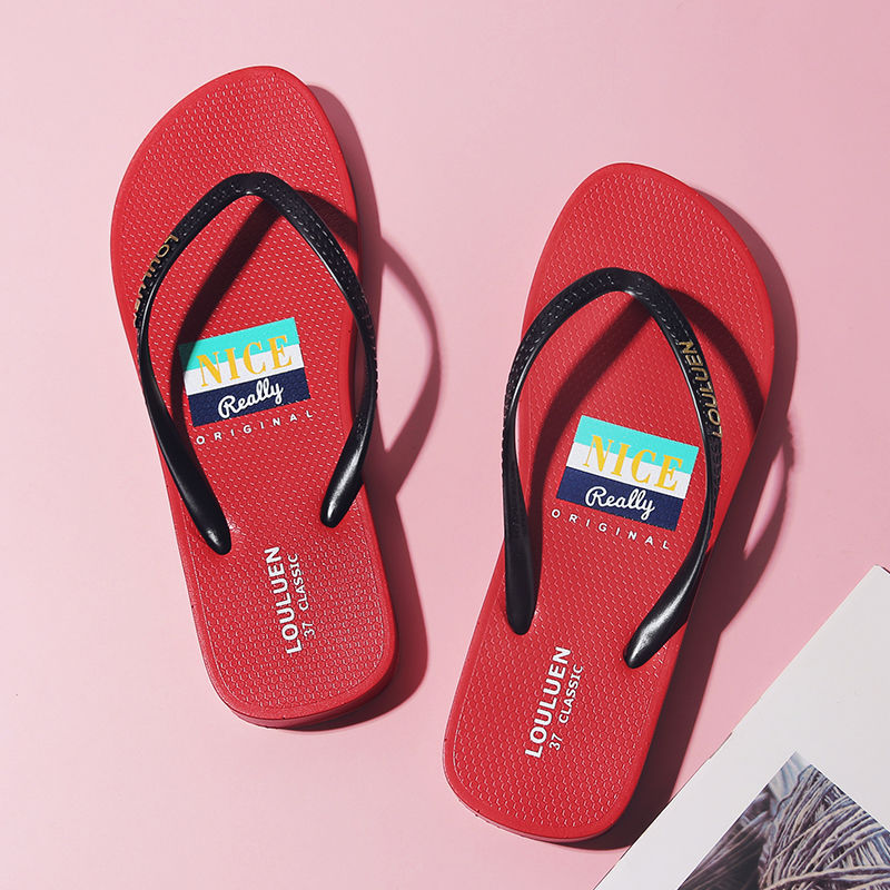 Summer flip-flops for women, anti-slip flat beach slippers for women, casual cool slippers slippers full figure