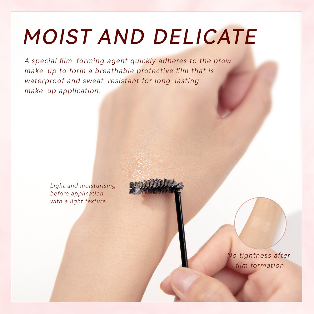 QIBEST Transparent Eyebrow Shaping Cream, Natural and three-dimensional Wild Eyebrow wax, waterproof, long-lasting and non-smudge Eyebrow Shaping soap details Picture