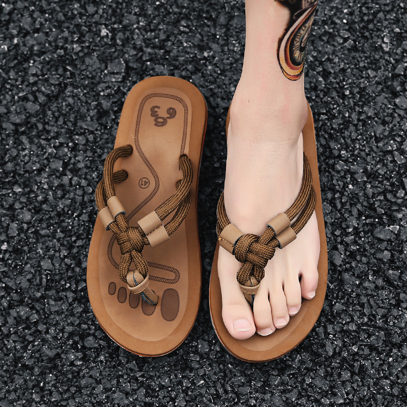 Cross-border new couple flip-flops beach slippers women 's summer outerwear Korean casual flip-flops women slippers Application Scenario