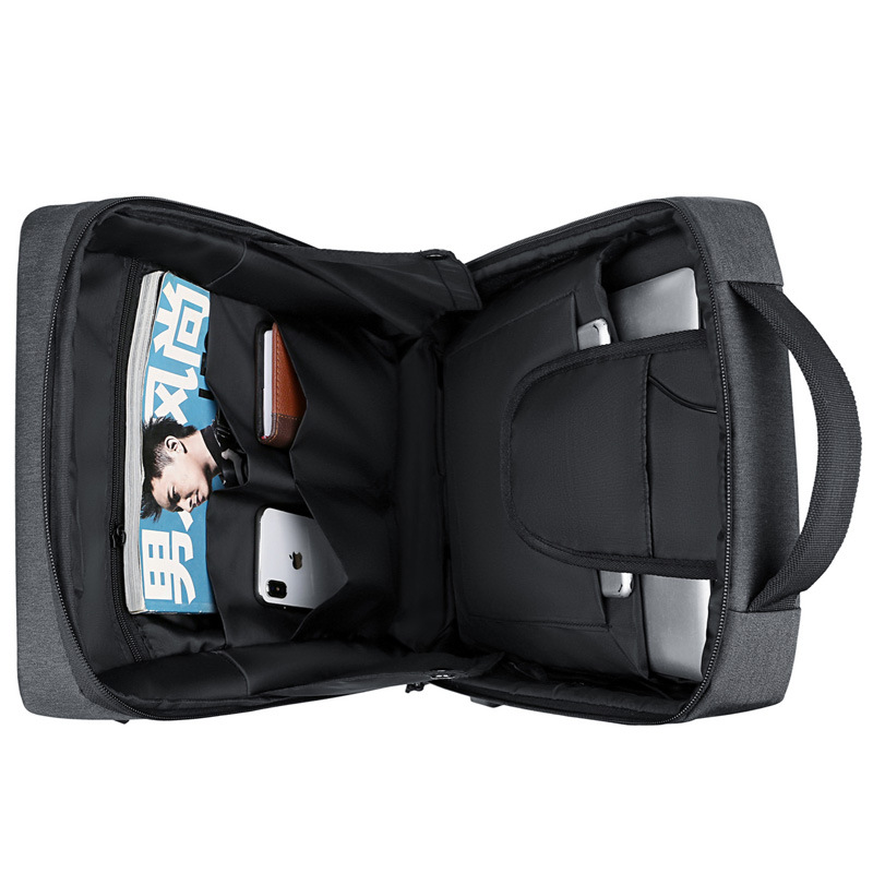 Men's backpack, computer backpack, business commuting backpack, multi-functional computer bag with logo printing Application Scenario