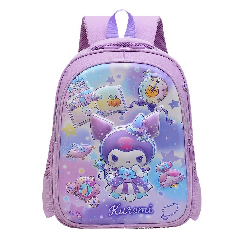 Children's schoolbag cartoon Kulomi Kindergarten backpack, Grade one and two preschool class burden reduction and spine protection girls' backpack Item Picture