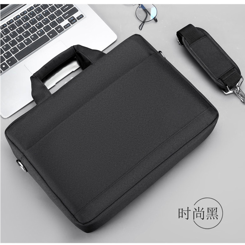 Cross-border spot wholesale of large-capacity waterproof Oxford cloth crossbody 16-inch handle briefcase 15 laptop bag Specification drawing