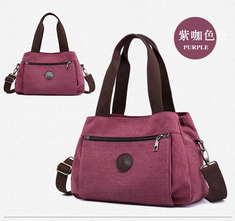 New casual canvas European and American women's single-shoulder bag, solid color trendy women's bag and handbag, cross-border one-piece consignment worldwide Application Scenario