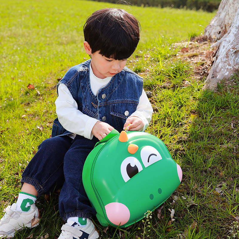 New children's hard-shell schoolbag cartoon kindergarten kids 3D dinosaur backpack, 2-5 years old boys' backpack 3 full figure