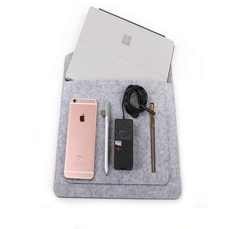 Factory direct sales of fashionable, business and high-end 11-inch, 13-inch and 15-inch felt fabric notebook computer inner bags Specification drawing