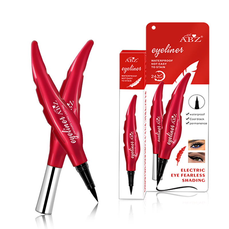 Cross-border all-English version red feather eyeliner liquid pen, waterproof, sweat-proof and non-smudging factory makeup, Amazon export Item Picture