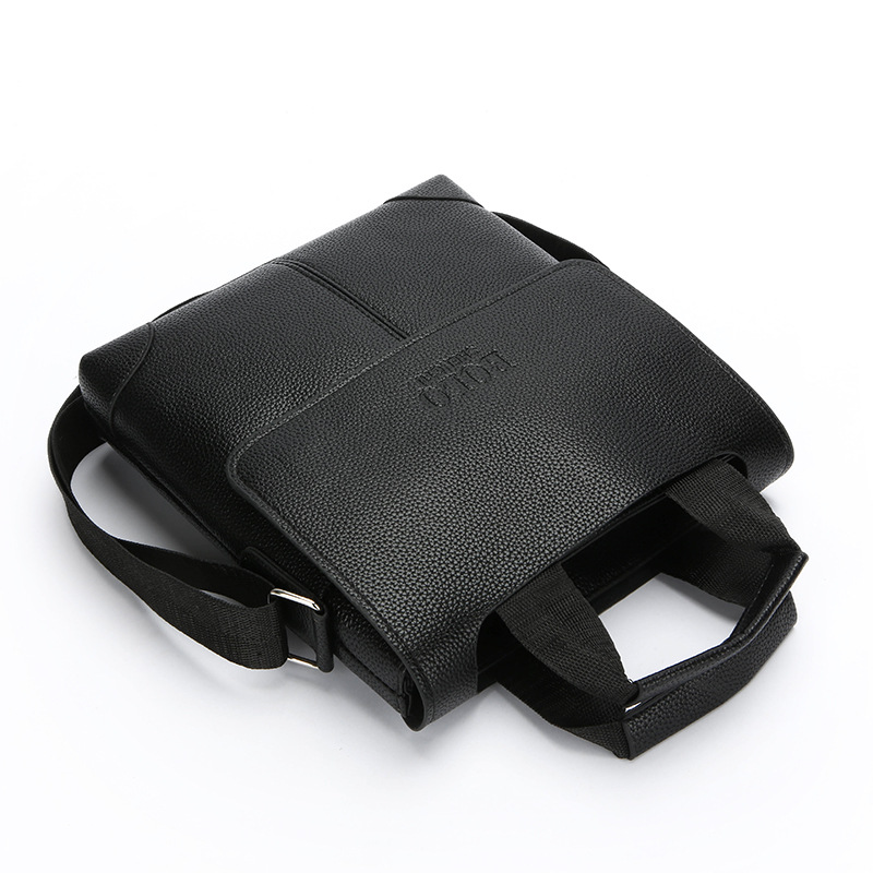 Cross-border men's single-shoulder bag, business commuting men's bag, trendy and fashionable vertical backpack, solid color student computer handbag Specification drawing