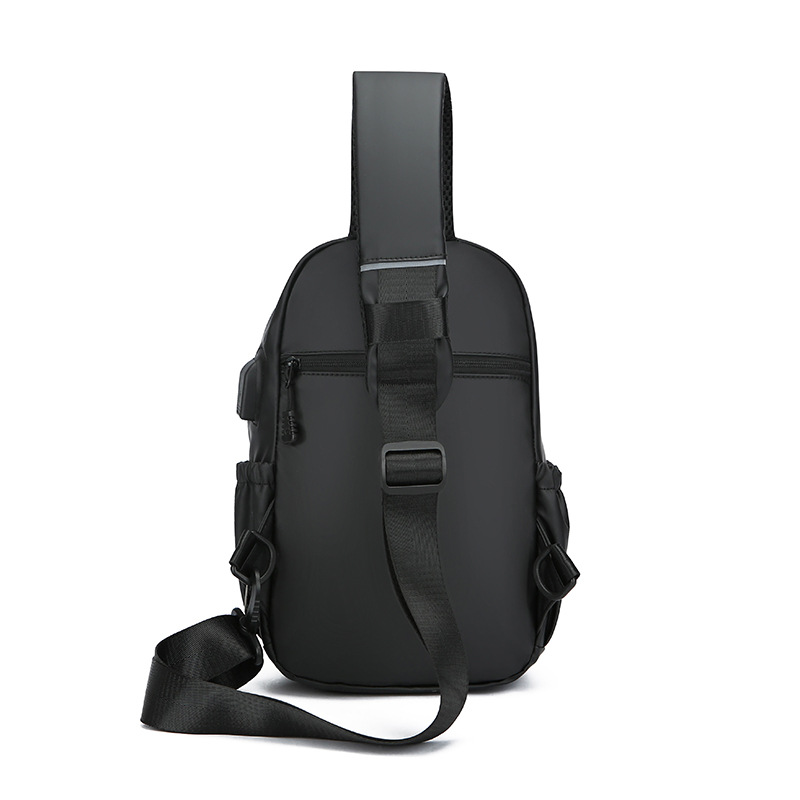 Men's crossbody bag, multi-functional chest bag, waterproof single-shoulder backpack, large-capacity charging crossbody small bag, messenger bag, cross-border Application Scenario