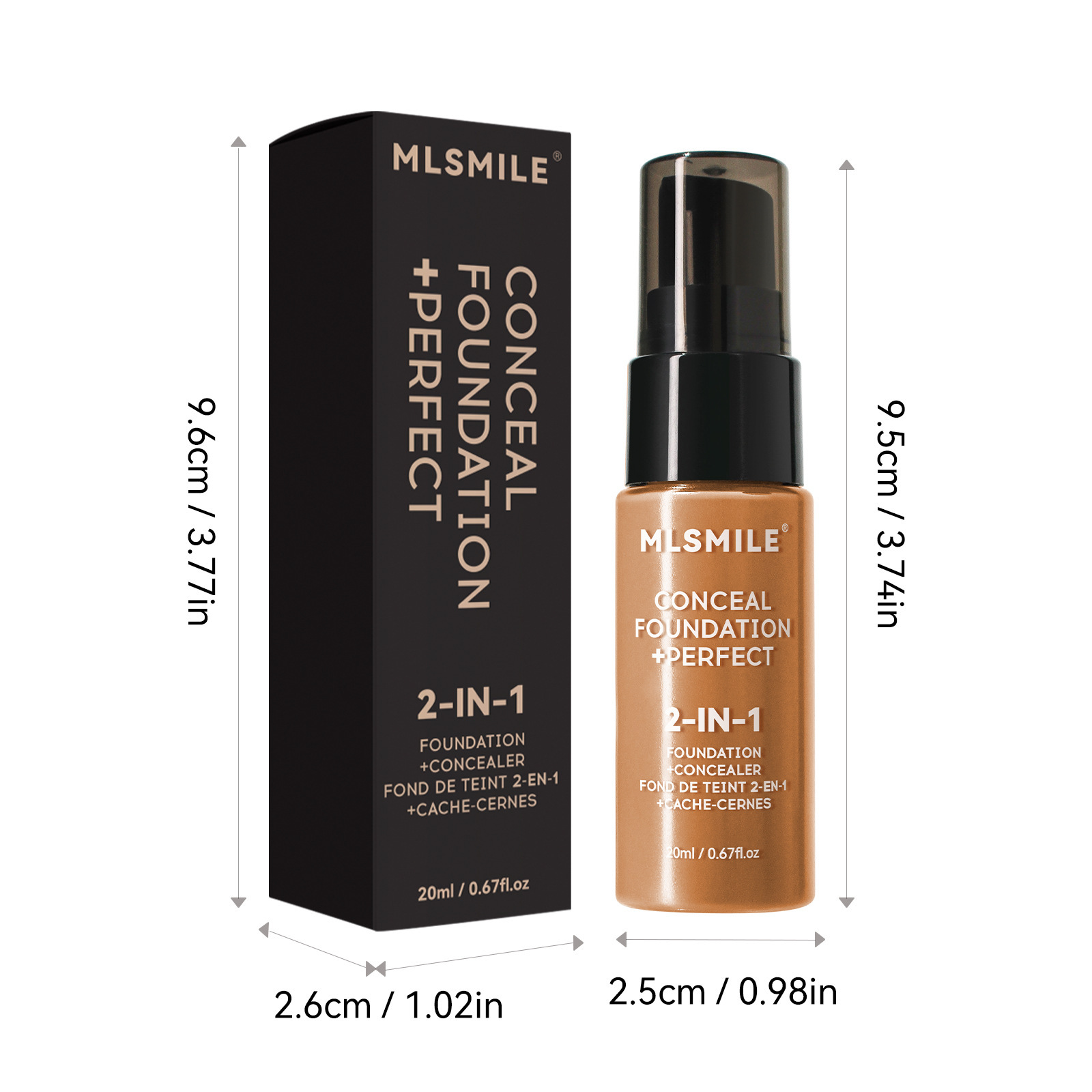 MLSMILE 6-color foundation Liquid is not prone to smudging Item Picture
