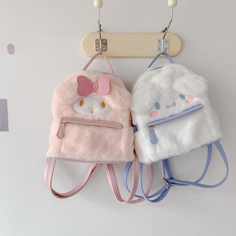 Japanese-style cartoon cinnamon dog plush backpack, cute and girlish heart, big eared dog Melody bag, jk soft girl small backpack details Picture