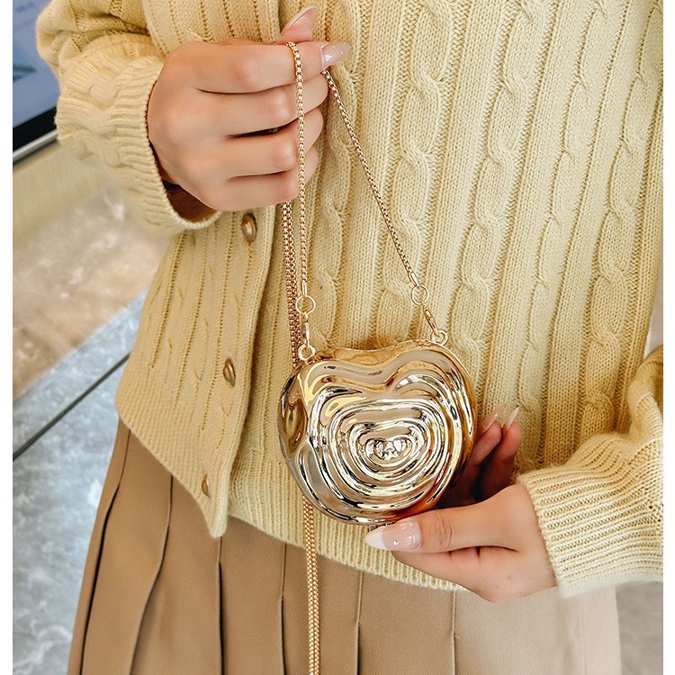 Metal small change bag 2025 new style, European and American cross-border mini acrylic small bag, hanging decoration, single-shoulder crossbody women's bag details Picture