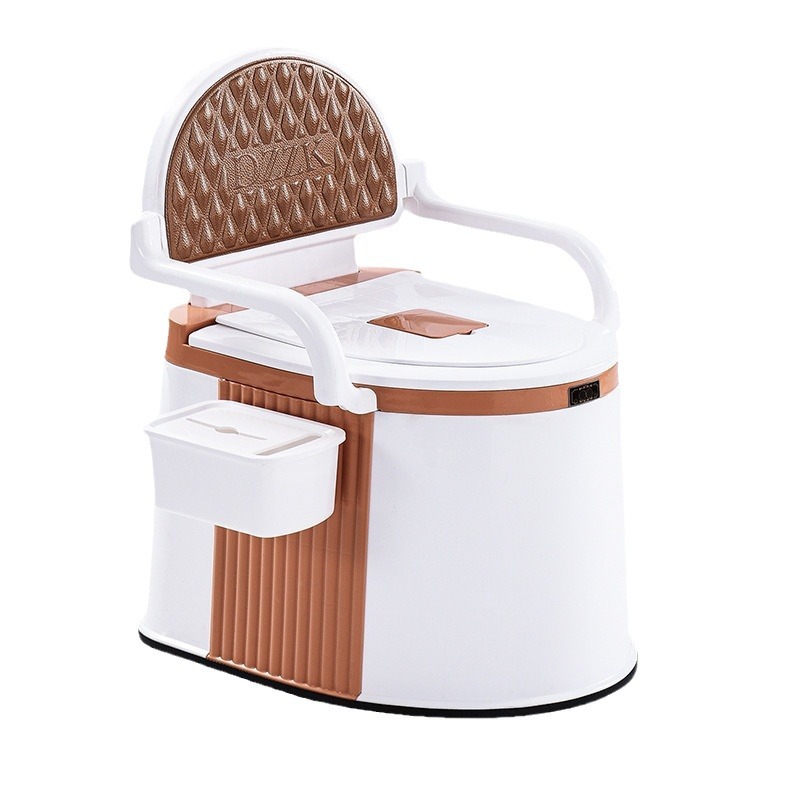 Portable toilet, elderly and pregnant women's sitting toilet, household portable elderly urinal bucket, toilet bowl, sitting chair Item Picture