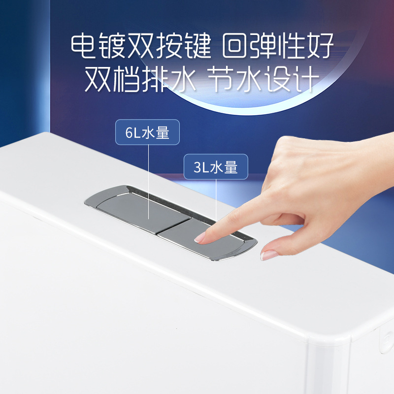 The manufacturer has a wide range of squat toilet water tanks in stock, including No. 17 large button squat toilet water tanks and wall-mounted toilet flushing water tanks Application Scenario