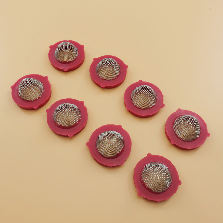 Red 6-point filter gasket, garden plastic hose joint, washing machine accessories, stainless steel gasket Application Scenario