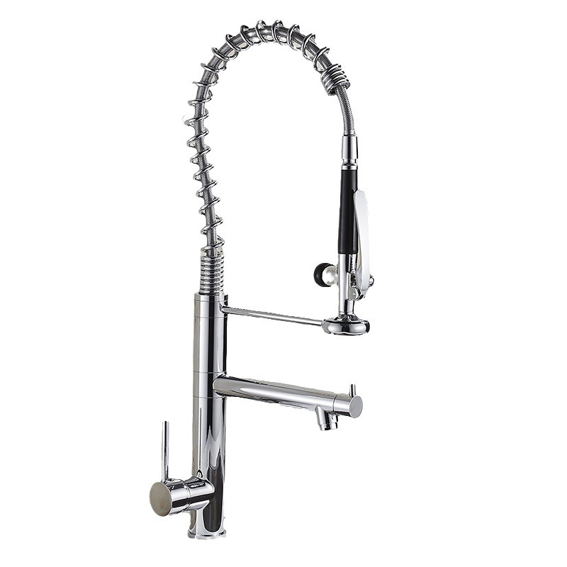 Haimingsi Spring high-end kitchen faucet, pull-out sink, vegetable washing faucet, dual water outlet for cold and hot water, 9125 Item Picture