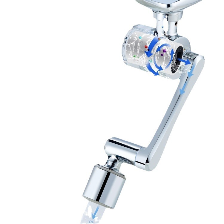 1440-degree multi-functional universal faucet connector, 1080 faucet mechanical arm filter, universal rotary extender Item Picture