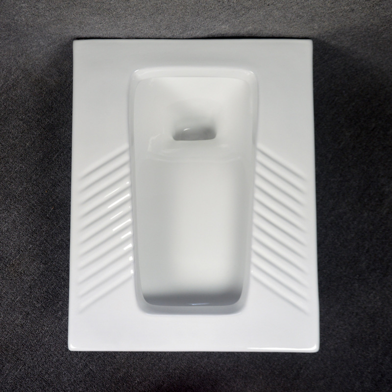58.5 long, large-sized high-temperature ceramic squat toilet with curved pipe, squat toilet, toilet pit, toilet bowl, Jinbaisheng Sanitary Ware details Picture