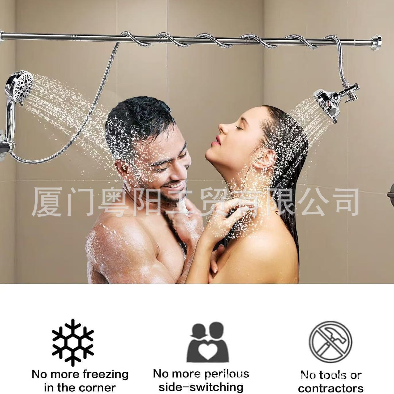 Amazon Bestseller 3 Function Handheld Showerhead 8/10/12-inch Elegant Black shower head Set wholesale Specification drawing