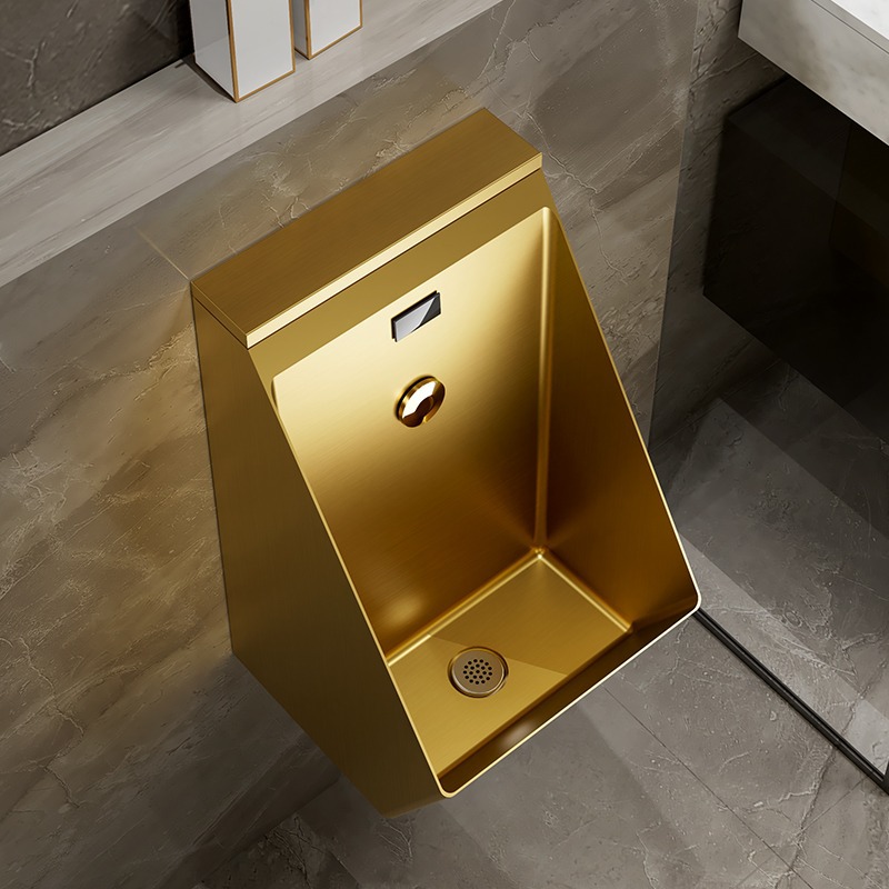 Stainless steel urinal, wall-mounted bar, bathroom, automatic sensor integrated urinal, men's urinal Application Scenario