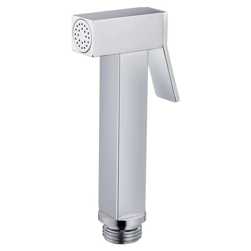 Square copper washbasin spray gun, bathroom high-pressure toilet companion, bathroom pressurized flushing nozzle, square spray gun Item Picture