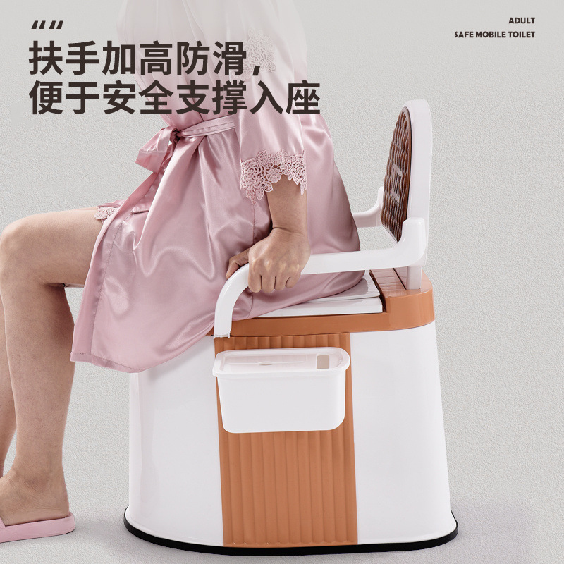 Toilet for the elderly at home, toilet chair, bedroom, adult, pregnant and postpartum toilet, mobile toilet, rural and rural areas Specification drawing