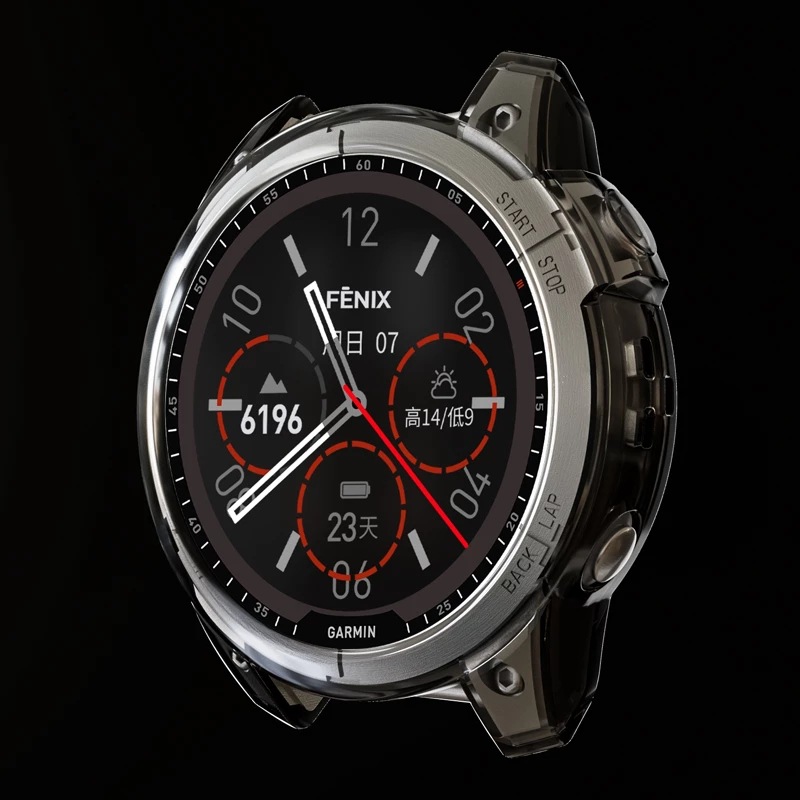 Suitable for Garmin Fenix7 watch case, Garmin Fenix7S 7X semi-enclosed TPU silicone soft case Specification drawing