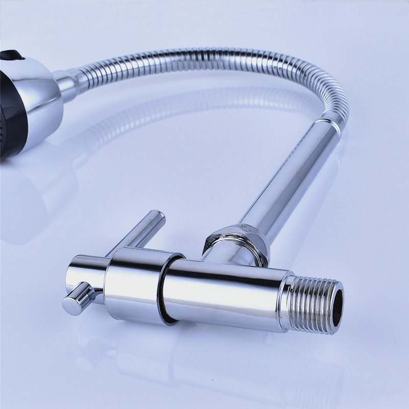 Kitchen faucet, large elbow universal pipe, single cold sink faucet, household rotatable vertical faucet Specification drawing