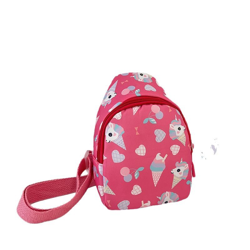 Spring new cute and versatile kindergarten bags, trendy, casual and fashionable cartoon children's chest bag and crossbody bag Item Picture