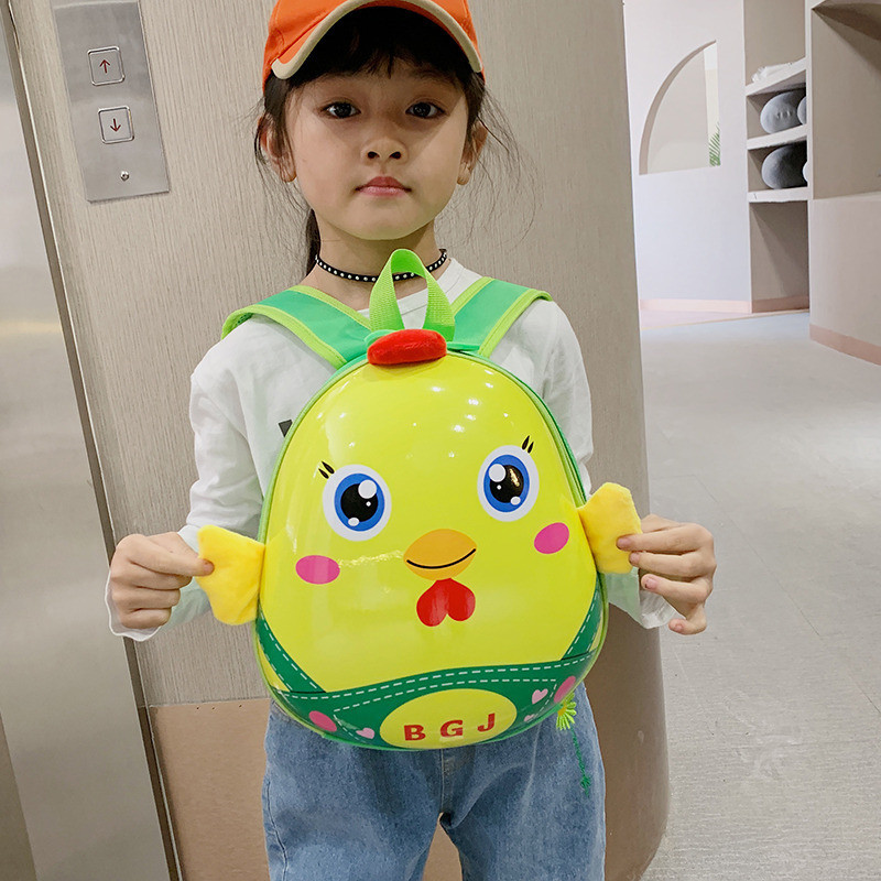 Kindergarten schoolbags for boys and girls, eggshell student backpacks, children's cartoon fashionable backpacks, 1-2-3 years old 4 full figure