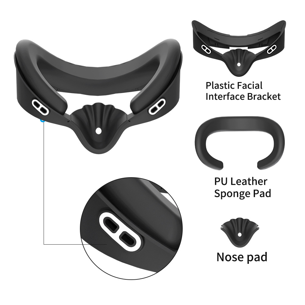 The new Meta quest3s sponge stand is a comfortable and breathable VR gaming face anti-slip vr headset accessory details Picture