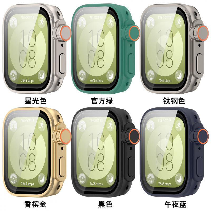 Factory wholesale of tempered film for Huawei Fit4 protective cases. Watch Fit4 Pro can be instantly transformed into a case for Huawei fit3 Specification drawing