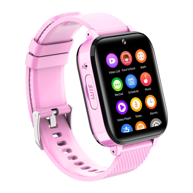 1.7-inch IPS pink cross-border children's watch smartwatch SOS photo positioning video call smartwatch details Picture