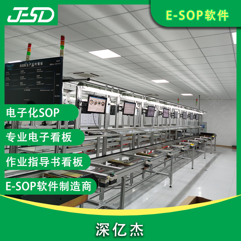 Shenyijie sop Automated Production Line Operation Instruction Manual Intelligent Electronic Kanban Workstation Kanban System Application Scenario