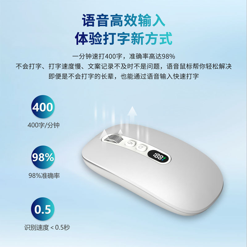 The cross-border M191 smart voice mouse directly recognizes foreign languages, charges, translates, speaks, types and is compatible with computers Specification drawing