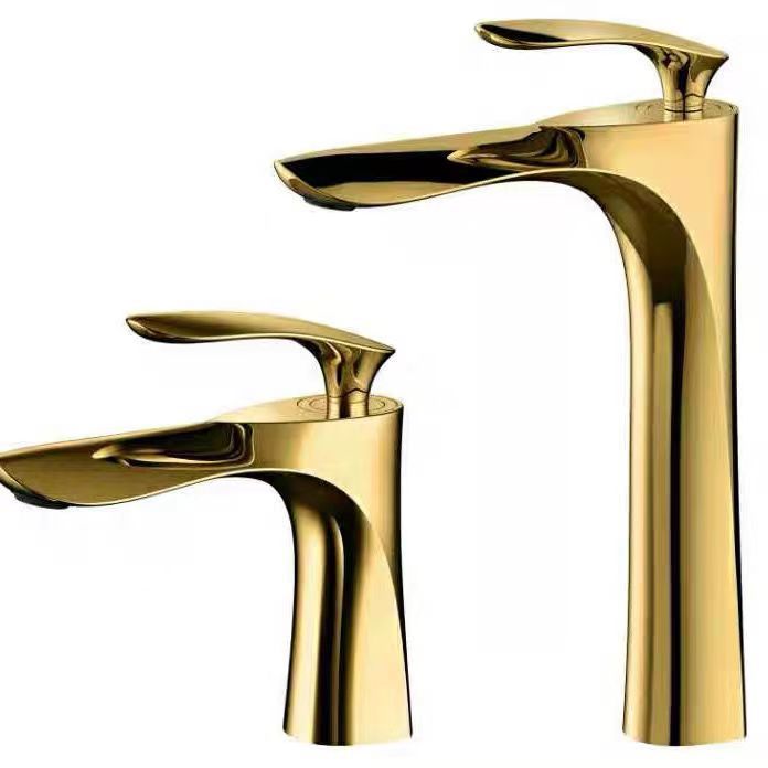 Cross-border golden maple leaf washbasin faucet, hot and cold household raised washbasin, washbasin, countertop basin, single-hole faucet Application Scenario