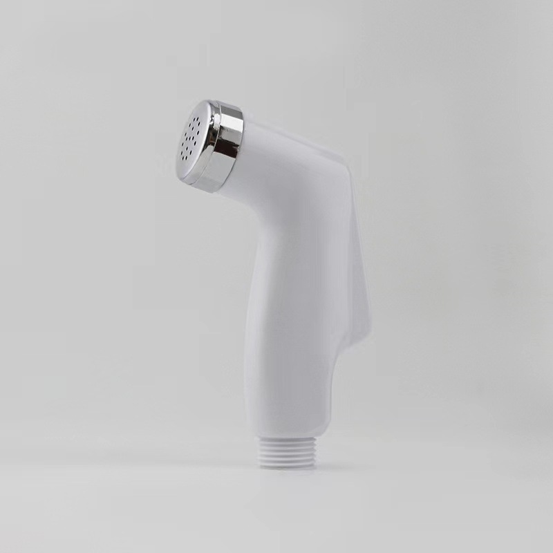Cross-border best-selling ABS electroplated white PP feminine shower head, export toilet PP spray gun, pet bath full figure
