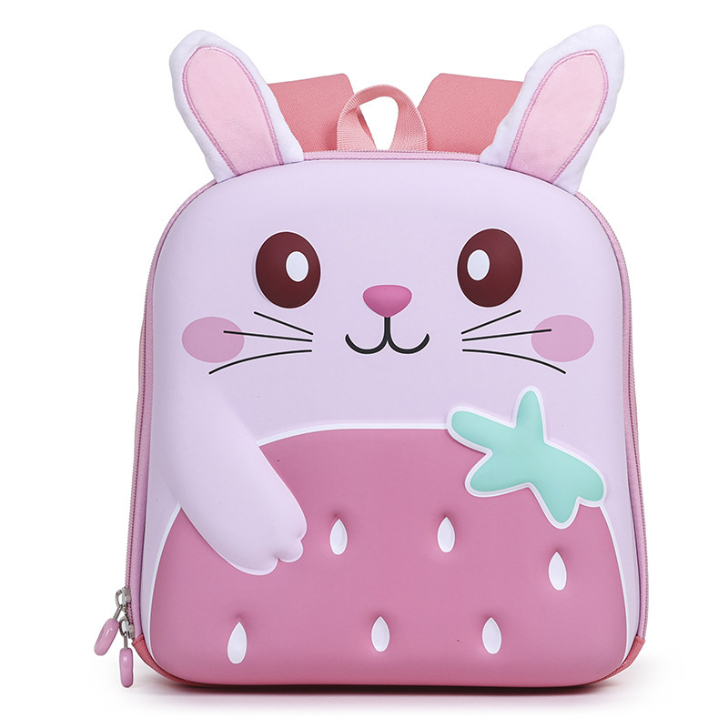 Kindergarten Baby Backpack 2025 Cartoon Super Cute 3D Rabbit Girl Schoolbag for children going out to play and relax details Picture