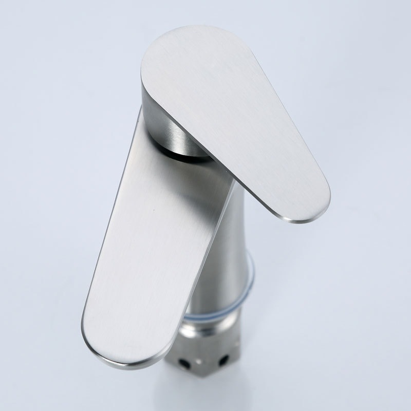 304 stainless steel brushed cold and hot bathroom, single-hole small waist, bathroom washbasin, washbasin faucet Specification drawing