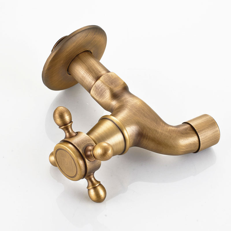 Wholesale manufacturer of plumbing hardware: Brass material, antique bronze color mop, small dragon head faucet for cooling, wall-mounted faucet details Picture