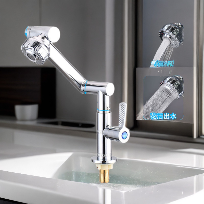 Universal rotating faucet washbasin, household kitchen and bathroom basin, Maneki Neko washbasin, single cooling faucet details Picture