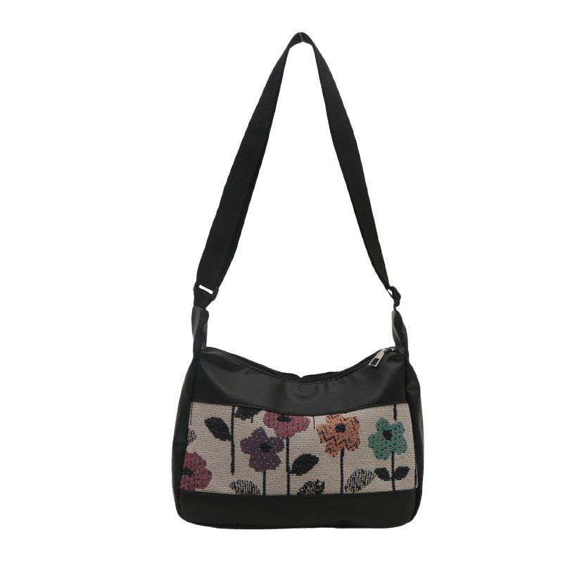 A high-end, niche single-shoulder bag for women, new large-capacity, fashionable and simple canvas underarm bag, stylish and versatile crossbody bag Item Picture