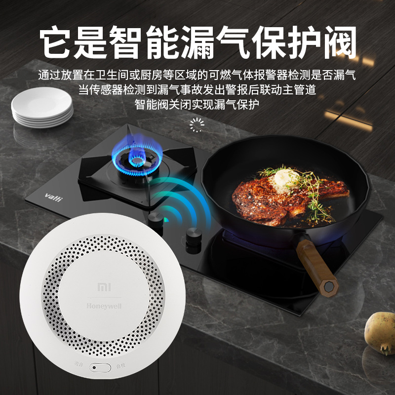 Shuixiang has been connected to the Mi Home smart valve to link with the water immersion guard sensor and gas alarm, which will automatically shut off in case of water leakage details Picture