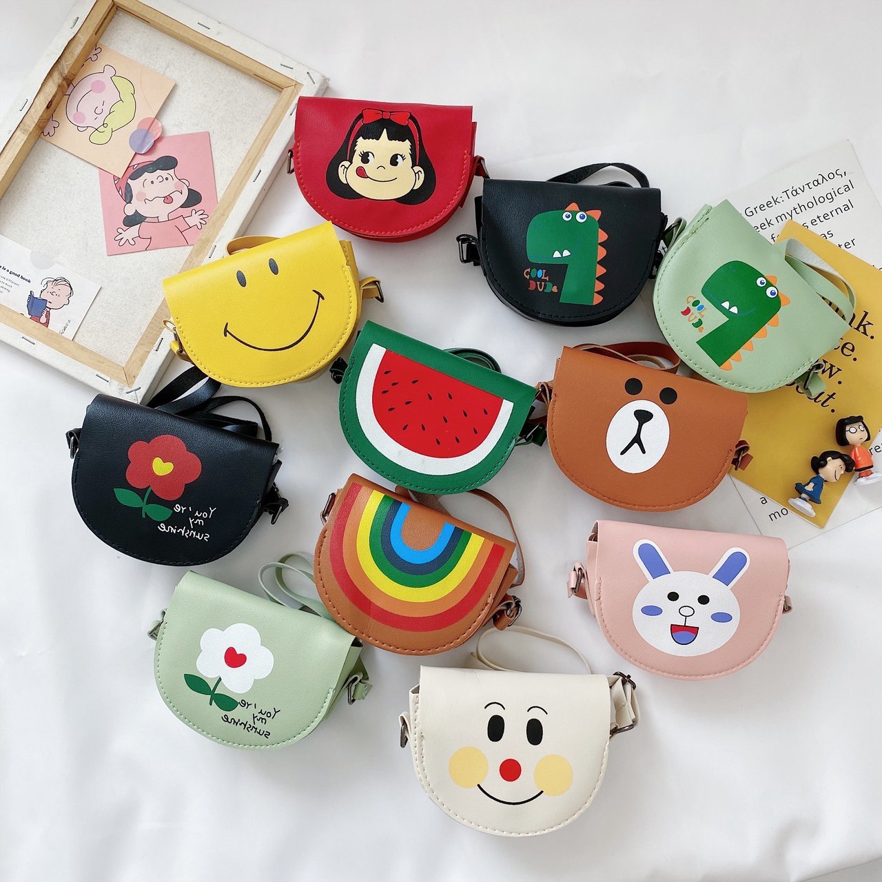 Fruit Animal Bag 2024 New Creative fruit shoulder Bag, cute crossbody bag for girls, baby loose change bag full figure