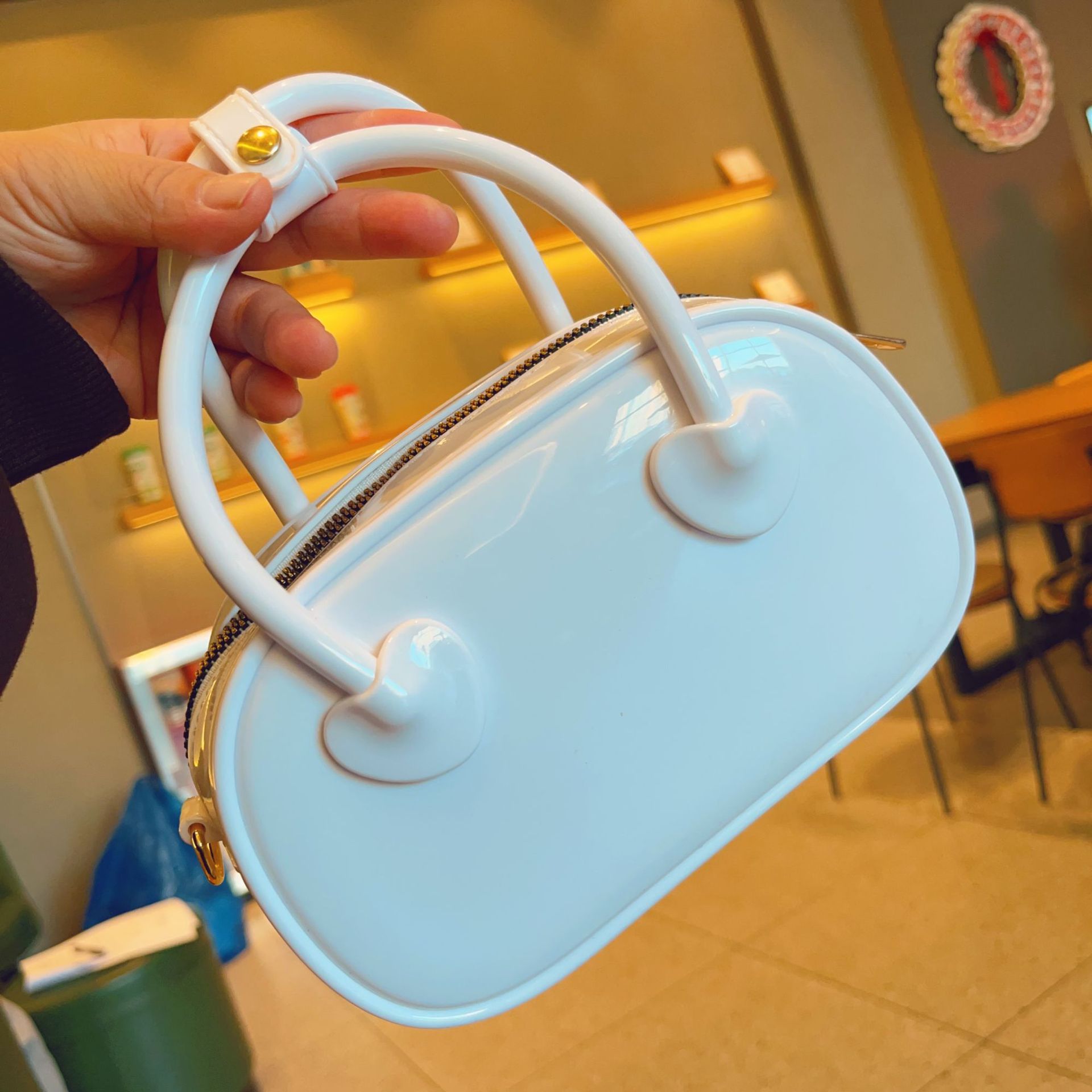2025 New PVC jelly bag, summer candy color, single-shoulder crossbody mini bag, fashionable hand-held pillow women's bag Specification drawing