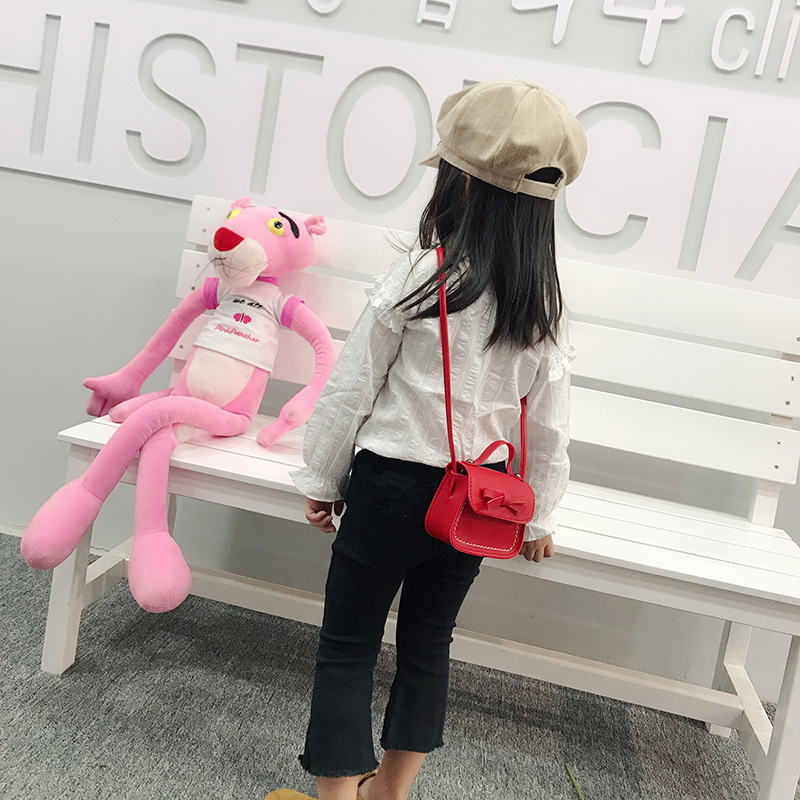 Children's crossbody bag 2020 New Korean-style girls' bow simple and fashionable baby single-shoulder loose change accessory bag details Picture