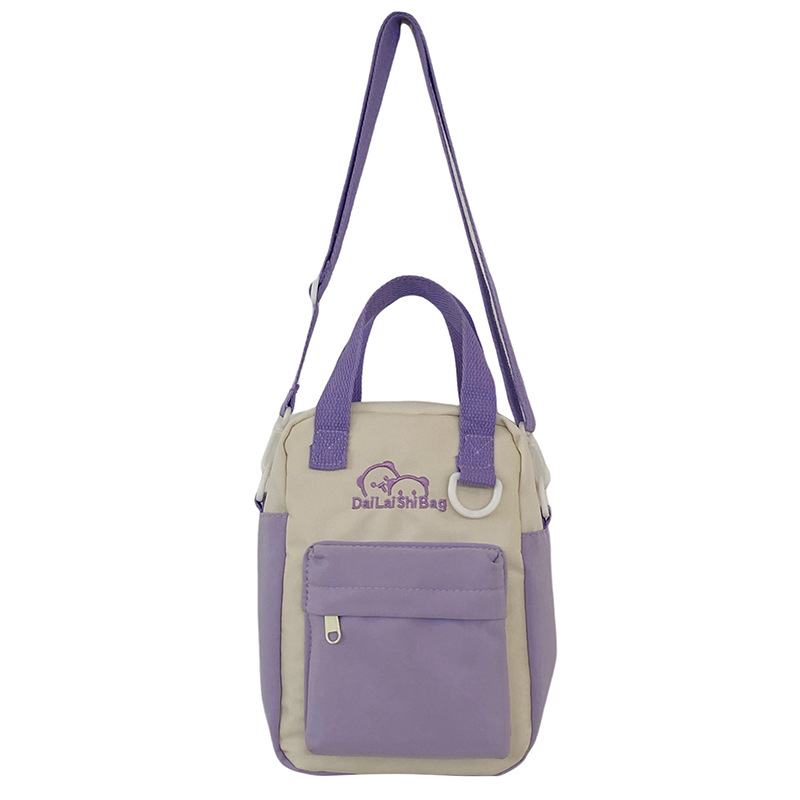 A Japanese niche double-sided multi-purpose bag for girls, a fresh and cute student single-shoulder bag, versatile carrying bear, +3 yuan Item Picture