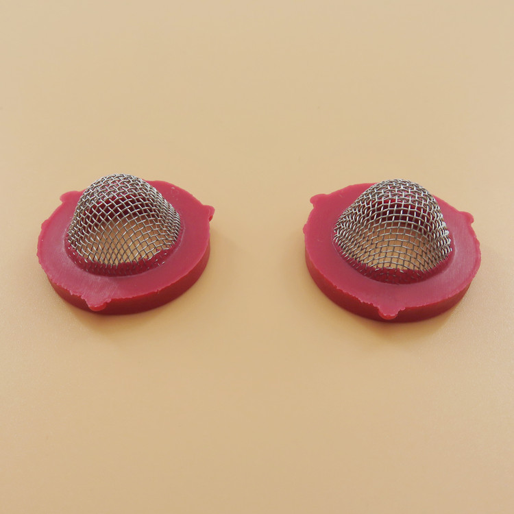 Red 6-point filter gasket, garden plastic hose joint, washing machine accessories, stainless steel gasket full figure