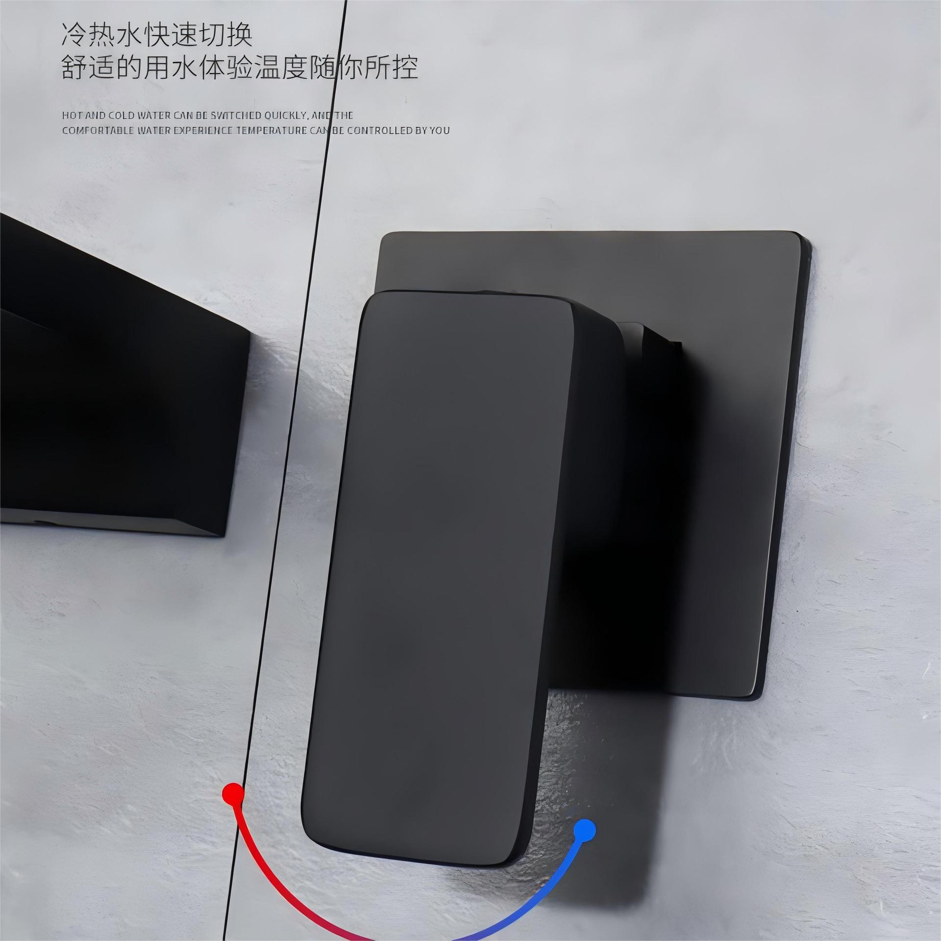 Cross-border concealed installation waterfall wall-mounted faucet gun ash hidden wall-mounted water outlet cross-border cold and hot washbasin export wholesale Application Scenario